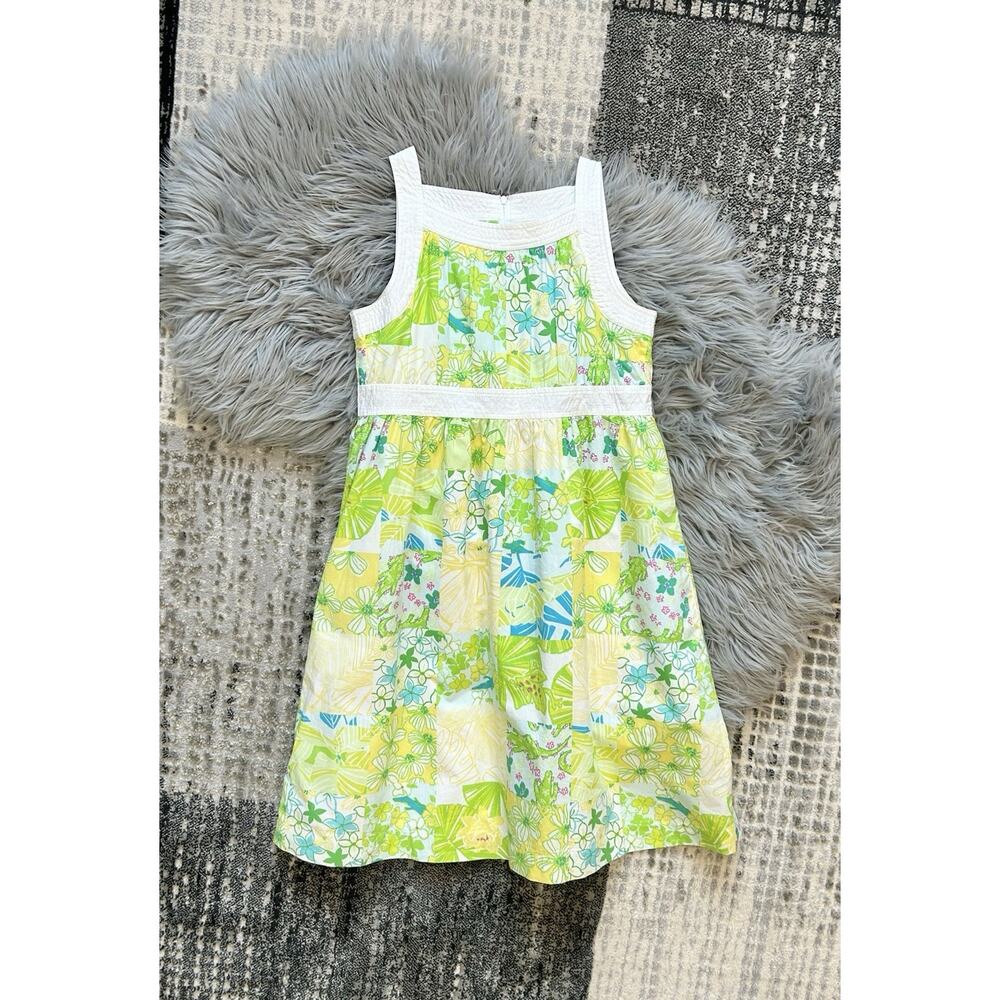 Lilly Pulitzer Girls Patchwork Shift‎ Dress Lined Flare Colorful Size 14